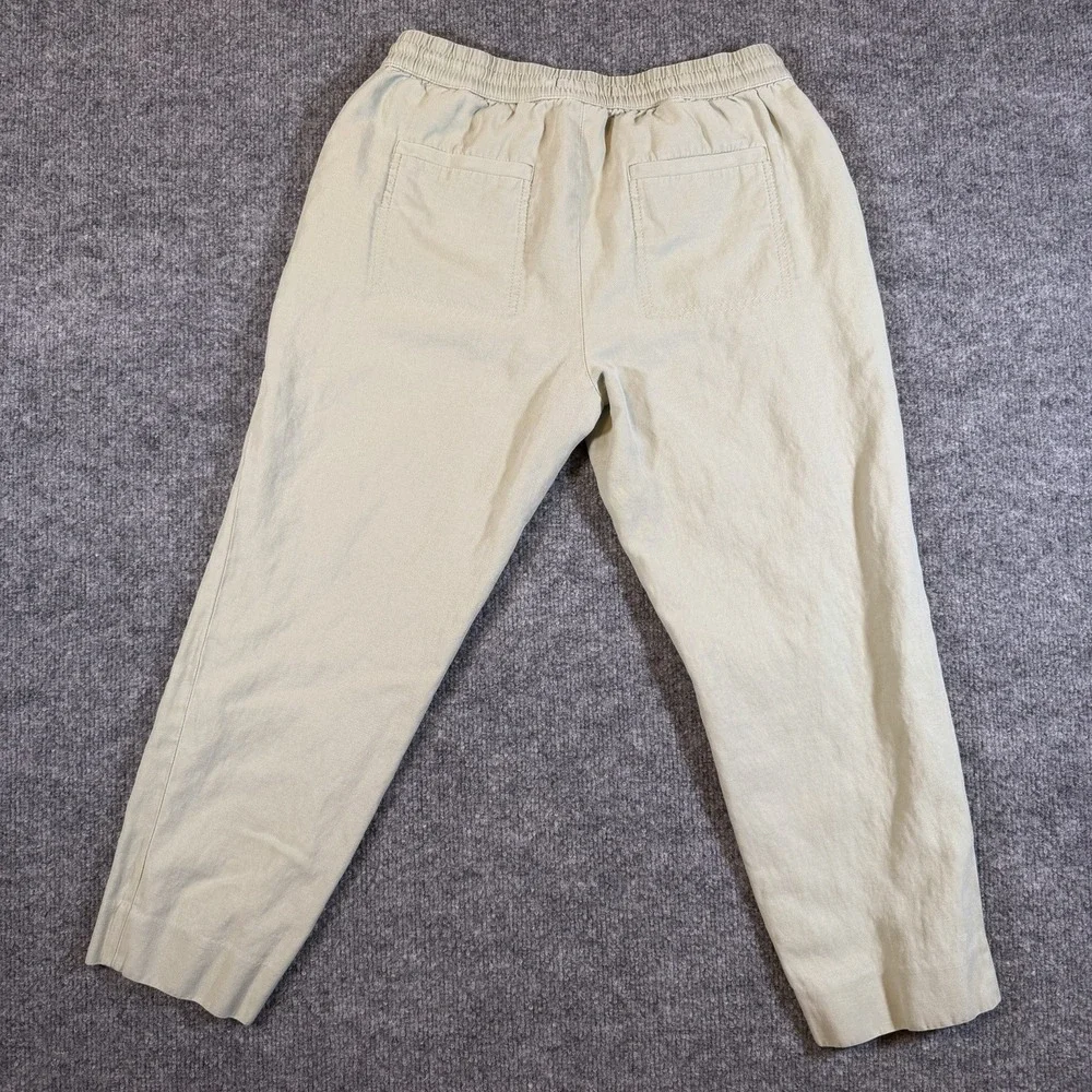 Banana‎ Republic Women's Linen Blend Pants Green Size XS Stretch Waist